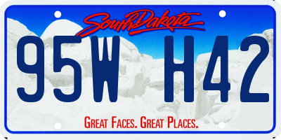 SD license plate 95WH42
