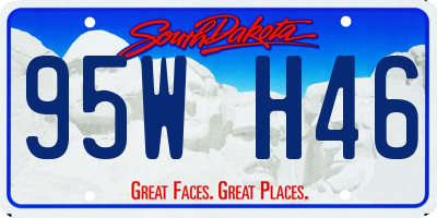 SD license plate 95WH46