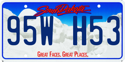 SD license plate 95WH53