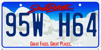 SD license plate 95WH64
