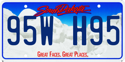 SD license plate 95WH95