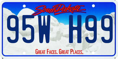 SD license plate 95WH99