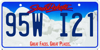 SD license plate 95WI21