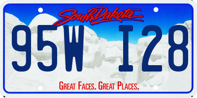 SD license plate 95WI28