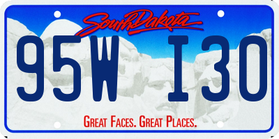 SD license plate 95WI30