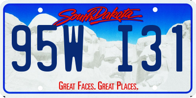 SD license plate 95WI31