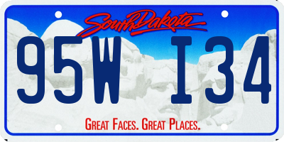 SD license plate 95WI34
