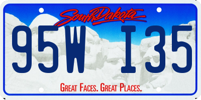 SD license plate 95WI35