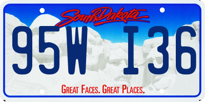 SD license plate 95WI36