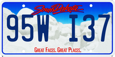 SD license plate 95WI37