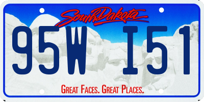 SD license plate 95WI51