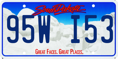 SD license plate 95WI53