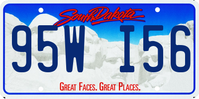 SD license plate 95WI56