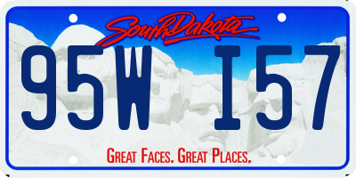SD license plate 95WI57