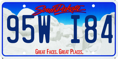 SD license plate 95WI84