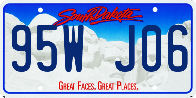 SD license plate 95WJ06
