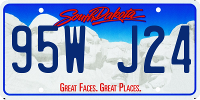 SD license plate 95WJ24