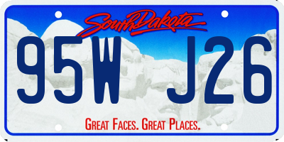 SD license plate 95WJ26