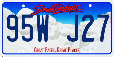 SD license plate 95WJ27
