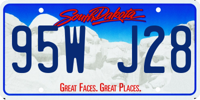 SD license plate 95WJ28