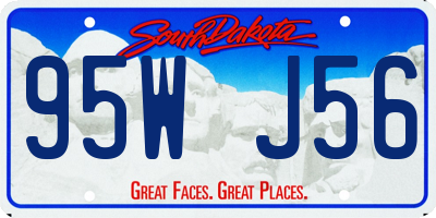 SD license plate 95WJ56