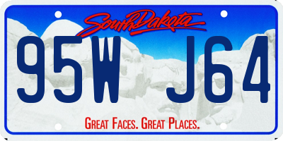 SD license plate 95WJ64