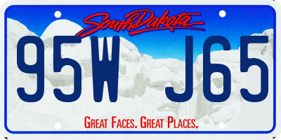 SD license plate 95WJ65
