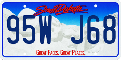 SD license plate 95WJ68