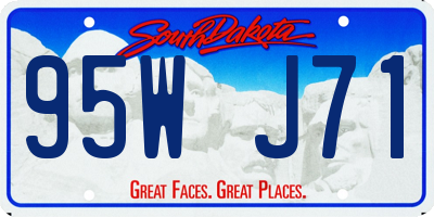SD license plate 95WJ71