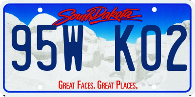 SD license plate 95WK02