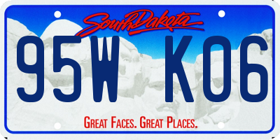 SD license plate 95WK06