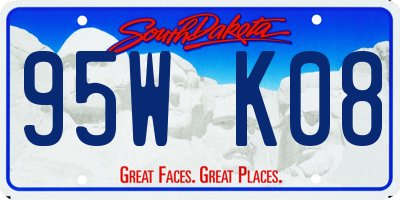SD license plate 95WK08