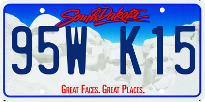 SD license plate 95WK15