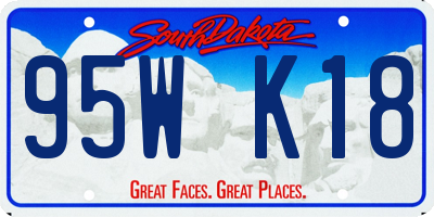 SD license plate 95WK18