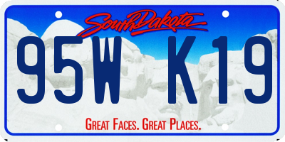 SD license plate 95WK19