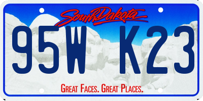 SD license plate 95WK23