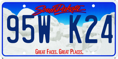SD license plate 95WK24