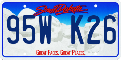 SD license plate 95WK26