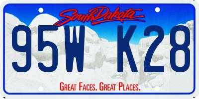 SD license plate 95WK28