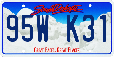 SD license plate 95WK31