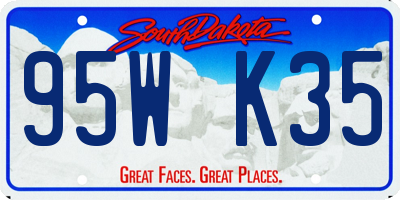 SD license plate 95WK35