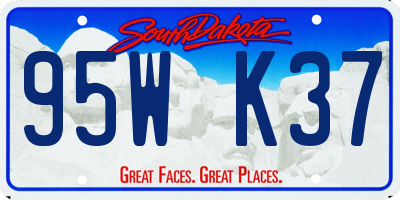 SD license plate 95WK37