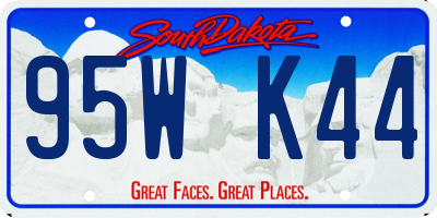 SD license plate 95WK44