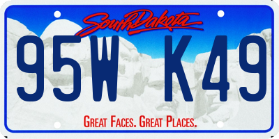 SD license plate 95WK49