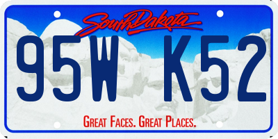 SD license plate 95WK52