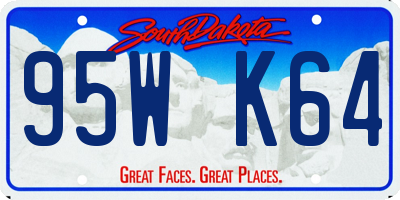 SD license plate 95WK64