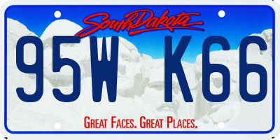 SD license plate 95WK66