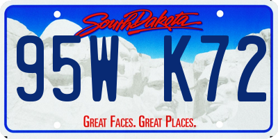 SD license plate 95WK72