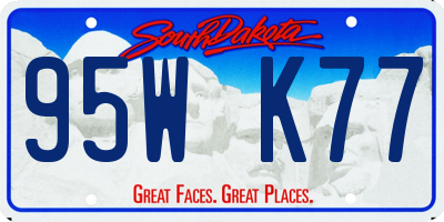 SD license plate 95WK77