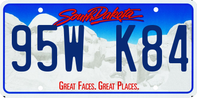 SD license plate 95WK84